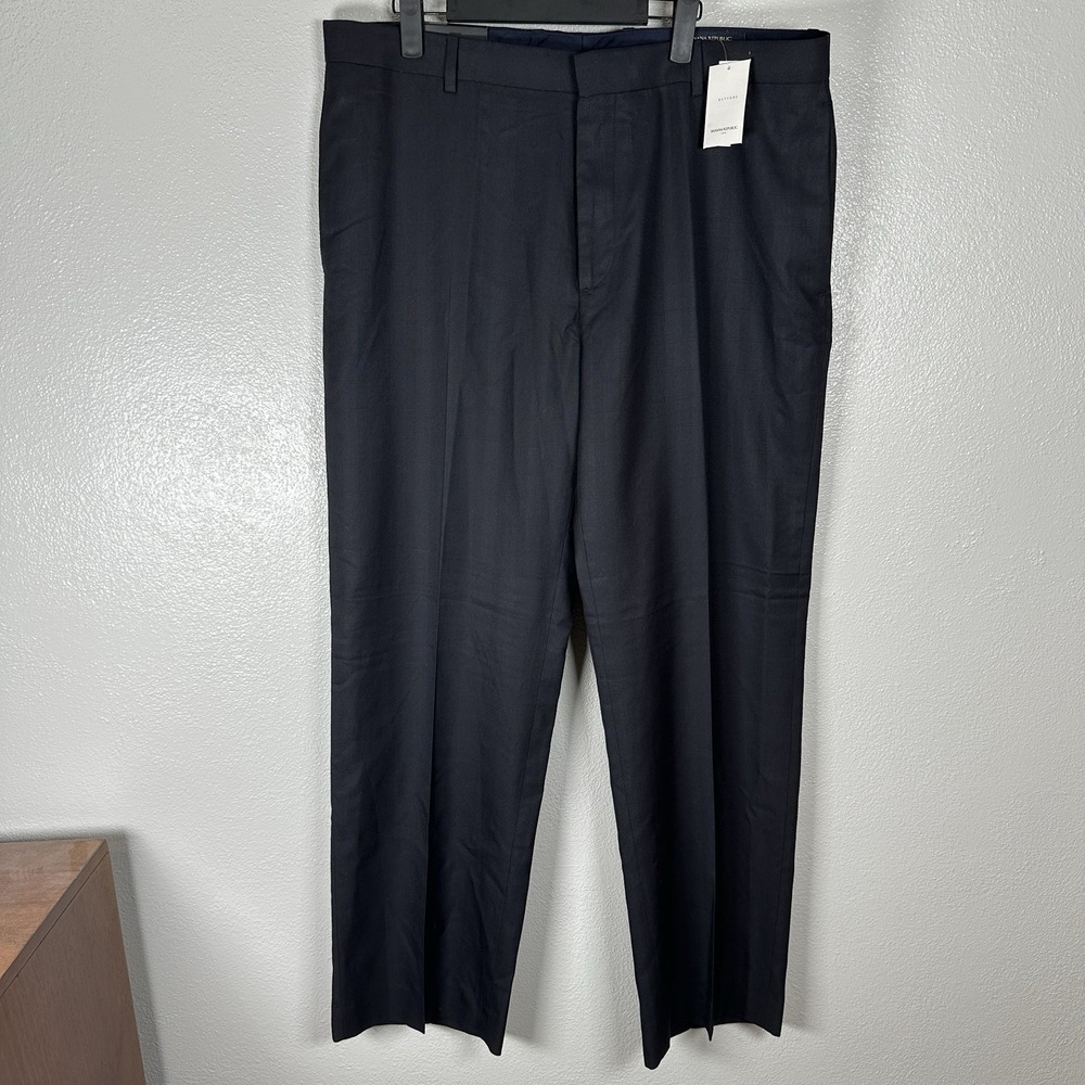 NEW Banana Republic Pants Mens Size 38x32 Navy Blue Modern Fit Dress Slacks Work